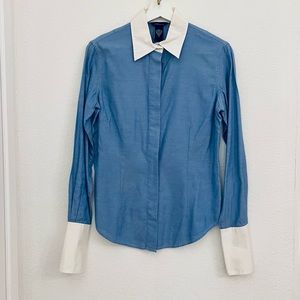 Moda International Button Down Blouse Top